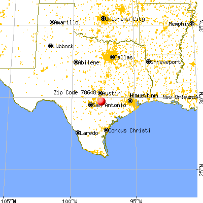 Luling, TX (78648) map from a distance