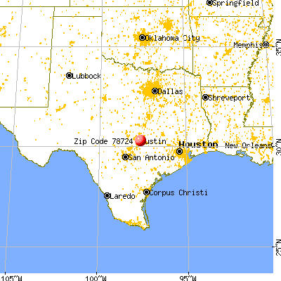 Austin, TX (78724) map from a distance
