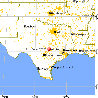 Austin, TX (78756) map from a distance