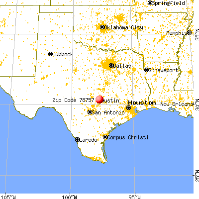 Austin, TX (78757) map from a distance