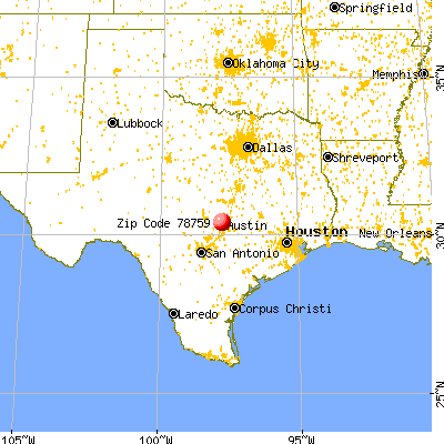 Austin, TX (78759) map from a distance