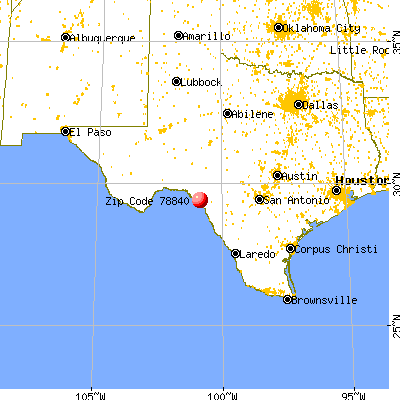 Del Rio, TX (78840) map from a distance
