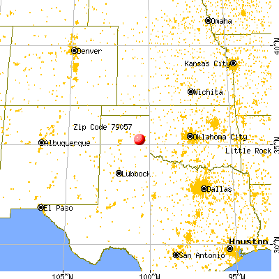McLean, TX (79057) map from a distance
