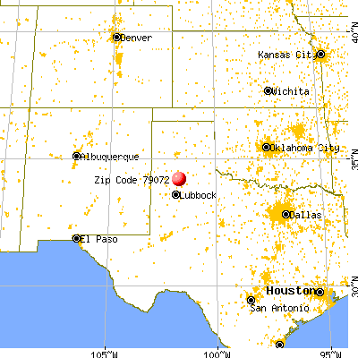 Plainview, TX (79072) map from a distance