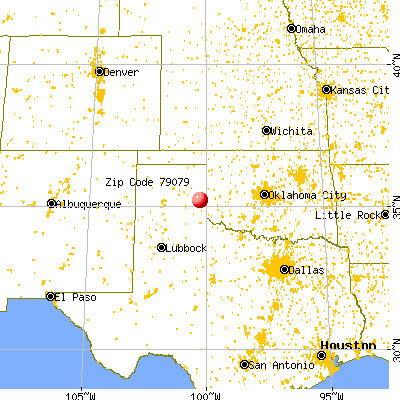 Shamrock, TX (79079) map from a distance