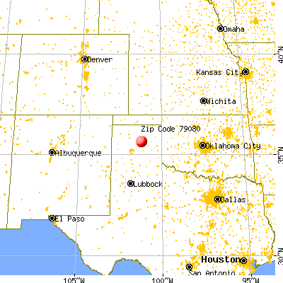 Skellytown, TX (79080) map from a distance