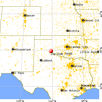 Wellington, TX (79095) map from a distance