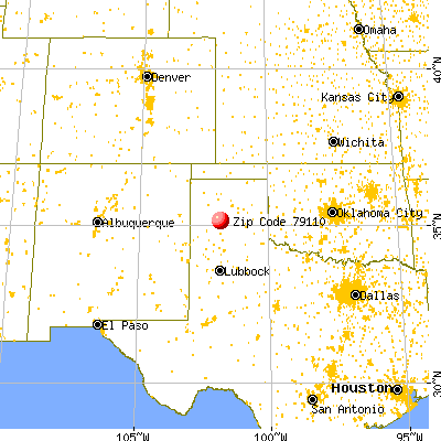 Amarillo, TX (79110) map from a distance