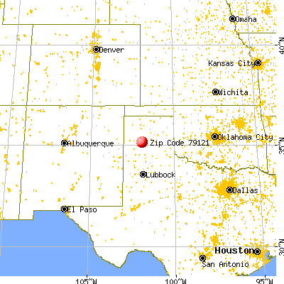 Amarillo, TX (79121) map from a distance