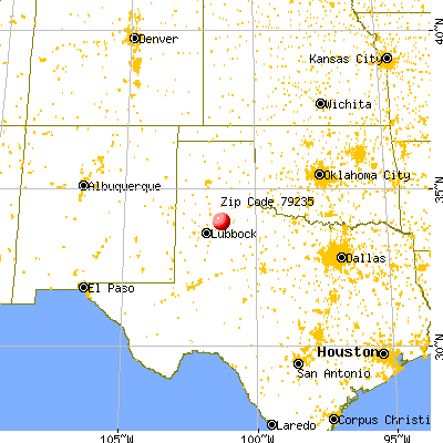 Floydada, TX (79235) map from a distance