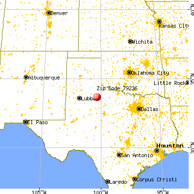 Guthrie, TX (79236) map from a distance