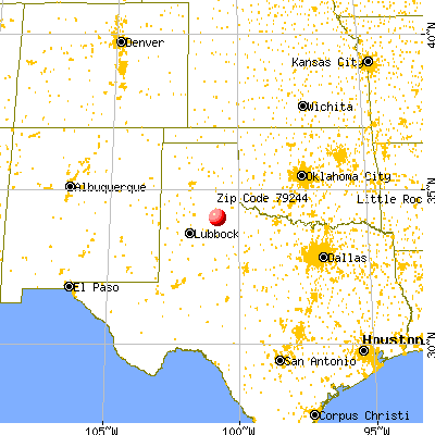 Matador, TX (79244) map from a distance