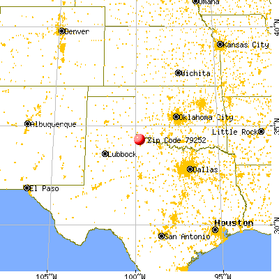 Quanah, TX (79252) map from a distance
