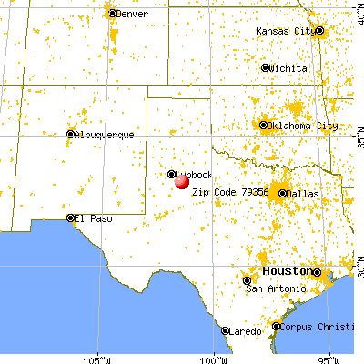 Post, TX (79356) map from a distance