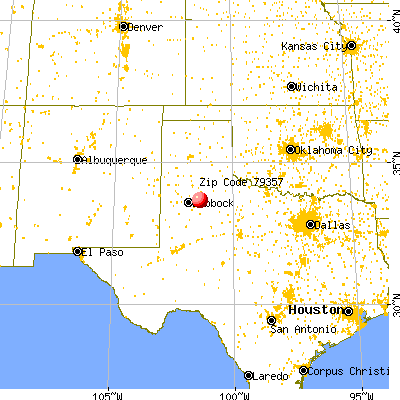 Ralls, TX (79357) map from a distance