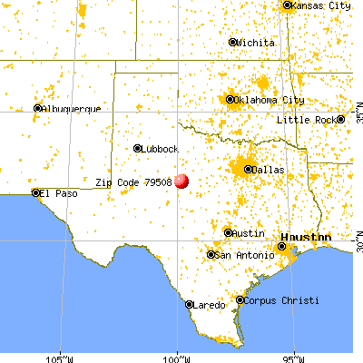 Buffalo Gap, TX (79508) map from a distance