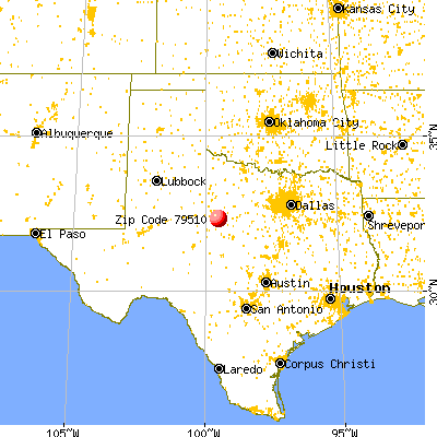 Clyde, TX (79510) map from a distance