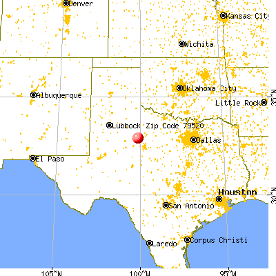 Hamlin, TX (79520) map from a distance