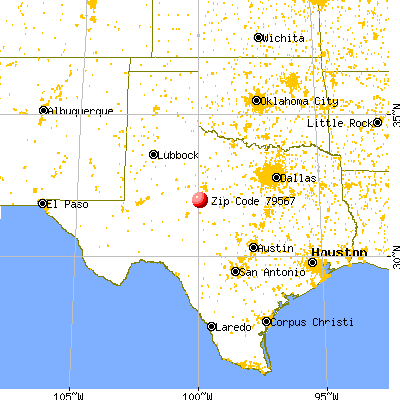 Winters, TX (79567) map from a distance