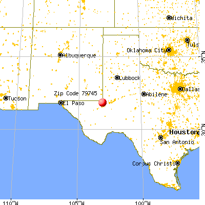 Kermit, TX (79745) map from a distance