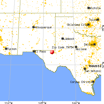 Mentone, TX (79754) map from a distance