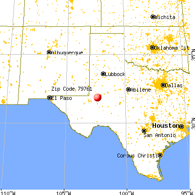 Odessa, TX (79761) map from a distance