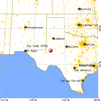 Odessa, TX (79762) map from a distance