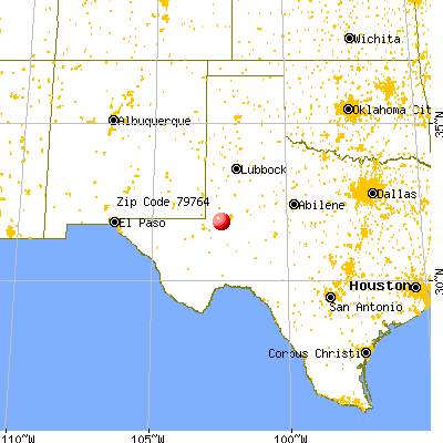 West Odessa, TX (79764) map from a distance