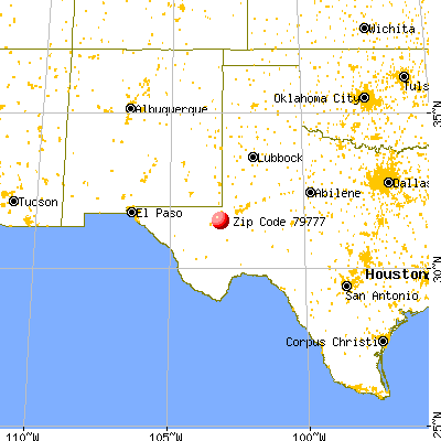 Pyote, TX (79777) map from a distance