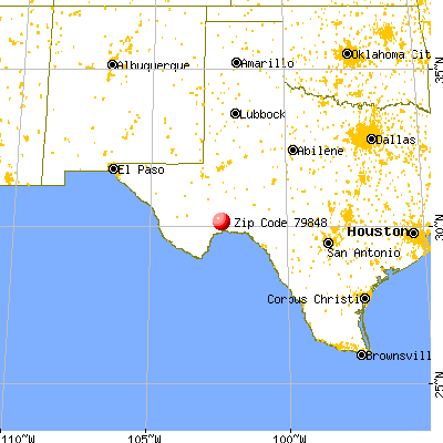 Sanderson, TX (79848) map from a distance