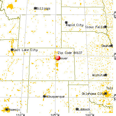 Watkins, CO (80137) map from a distance
