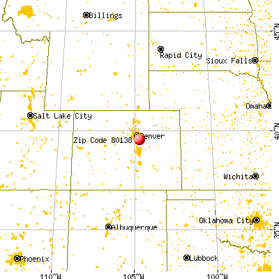 Parker, CO (80138) map from a distance