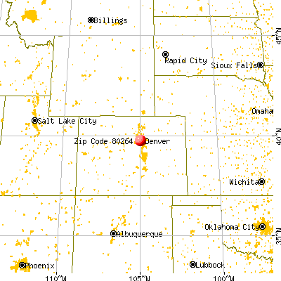 Denver, CO (80264) map from a distance