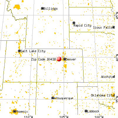 Empire, CO (80438) map from a distance