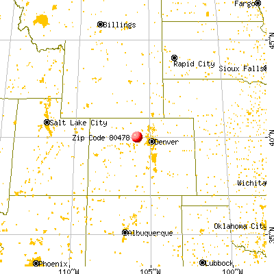 Tabernash, CO (80478) map from a distance
