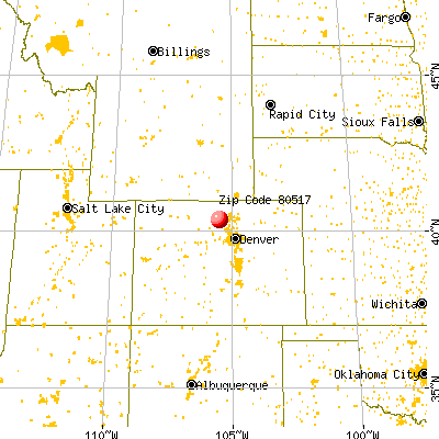 Estes Park, CO (80517) map from a distance