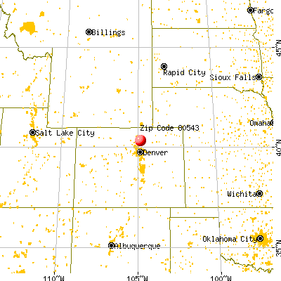 Milliken, CO (80543) map from a distance
