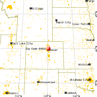 Brighton, CO (80601) map from a distance