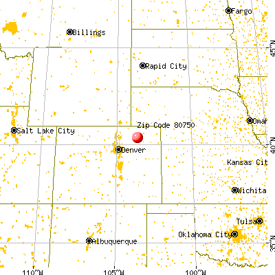 Snyder, CO (80750) map from a distance