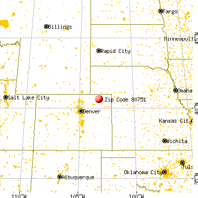 Sterling, CO (80751) map from a distance