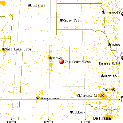Arriba, CO (80804) map from a distance