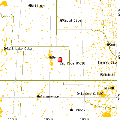 Genoa, CO (80818) map from a distance