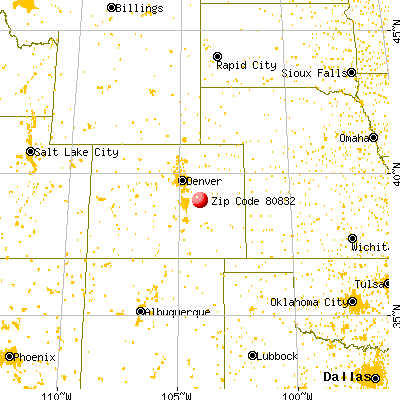 Ramah, CO (80832) map from a distance