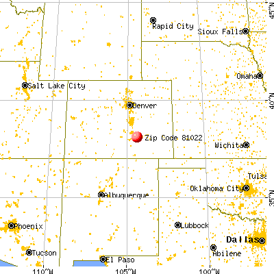 Avondale, CO (81022) map from a distance