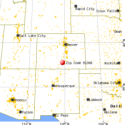 Walsenburg, CO (81066) map from a distance