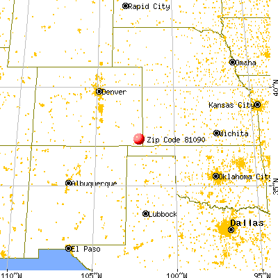 Walsh, CO (81090) map from a distance