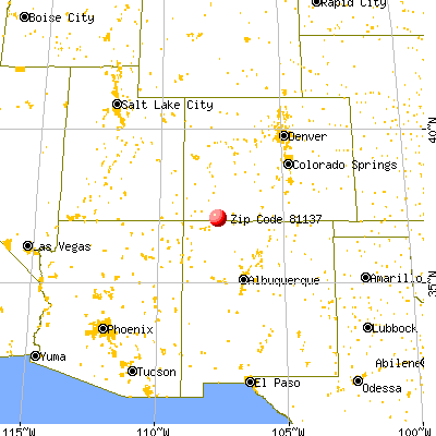 Arboles, CO (81137) map from a distance