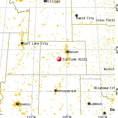 Buena Vista, CO (81211) map from a distance