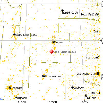 Canon City, CO (81212) map from a distance