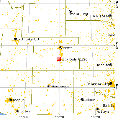Florence, CO (81226) map from a distance